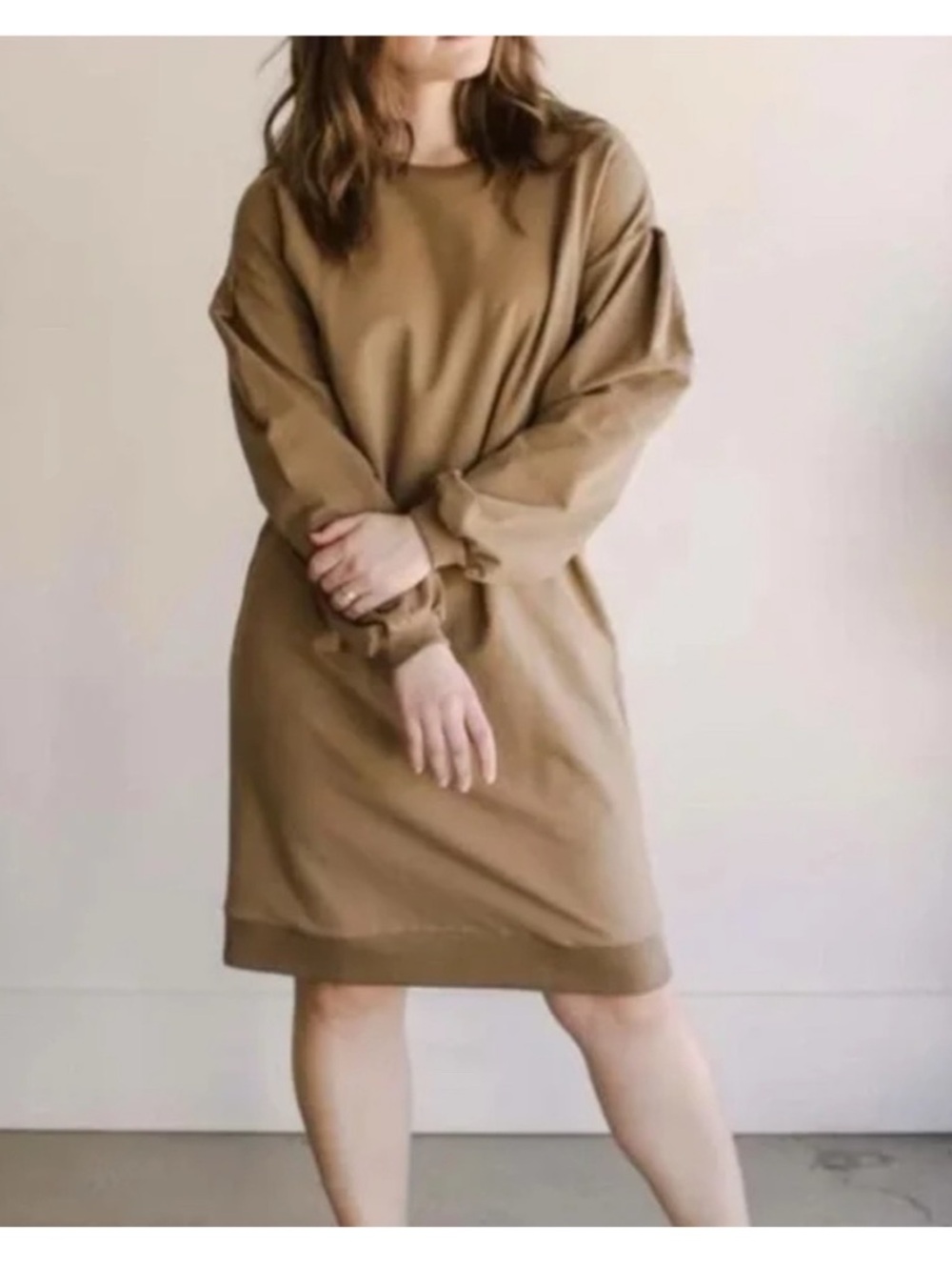 NEW The Simple Folk 0 XS/S Organic Cotton Stretch The Oversized Sweater Dress